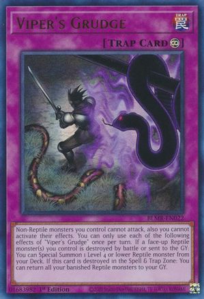 Viper's Grudge (BLMR-EN022) - Ultra Rare - 1st Edition - Battles of Legend: Monstrous Revenge