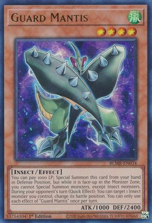 Guard Mantis (BLMR-EN034) - Ultra Rare - 1st Edition - Battles of Legend: Monstrous Revenge