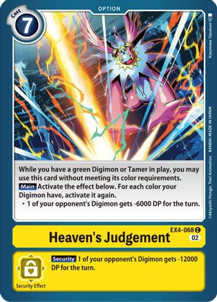 Heaven's Judgement (EX4-068)  Common - Alternative Being Booster