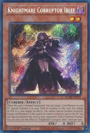 Knightmare Corruptor Iblee (BLMR-EN057) - Secret Rare - 1st Edition - Battles of Legend: Monstrous Revenge