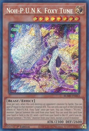 Noh-P.U.N.K. Foxy Tune (BLMR-EN063) - Secret Rare - 1st Edition - Battles of Legend: Monstrous Revenge