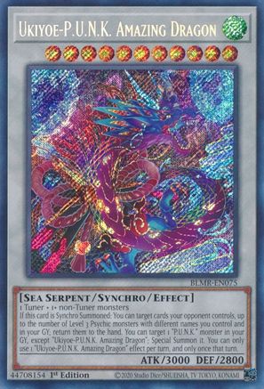 Ukiyoe-P.U.N.K. Amazing Dragon (BLMR-EN075) - Secret Rare - Battles of Legend: Monstrous Revenge