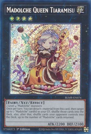 Madolche Queen Tiaramisu (BLMR-EN076) - Secret Rare - 1st Edition - Battles of Legend: Monstrous Revenge