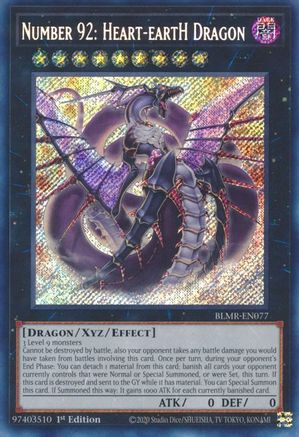 Number 92: Heart-eartH Dragon (BLMR-EN077) - Secret Rare - Battles of Legend: Monstrous Revenge
