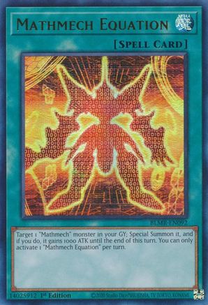 Mathmech Equation (BLMR-EN092) - Ultra Rare - 1st Edition - Battles of Legend: Monstrous Revenge