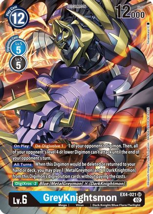 GreyKnightsmon (Alternate Art) (EX4-021) Foil Super Rare - Alternative Being Booster
