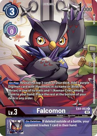 Falcomon (Alternate Art) (EX4-053) Foil Rare - Alternative Being Booster