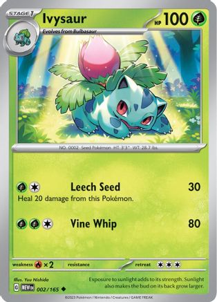 Ivysaur - 002/165 2  - Uncommon - SV: Scarlet & Violet 151