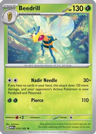 Beedrill 15 Holofoil - Rare - SV: Scarlet & Violet 151