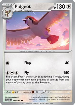 Pidgeot 18  - Uncommon - SV: Scarlet & Violet 151