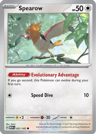 Spearow 21  - Common - SV: Scarlet & Violet 151