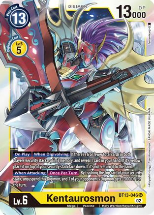 Kentaurosmon (BT13-046) Foil Super Rare - Versus Royal Knights