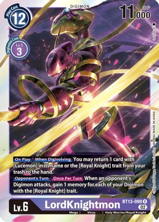 LordKnightmon (BT13-090) Foil Rare - Versus Royal Knights