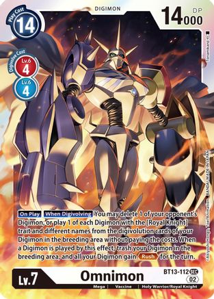 Omnimon (BT13-112) Foil Secret Rare - Versus Royal Knights