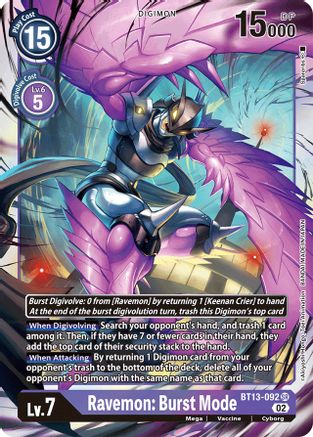 Ravemon: Burst Mode (BT13-092) Foil Super Rare - Versus Royal Knights