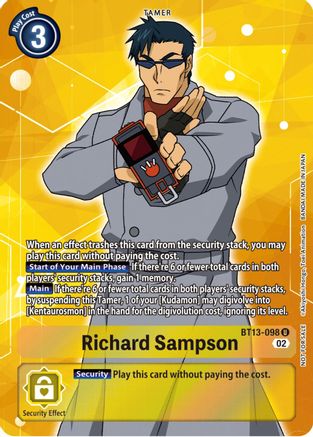 Richard Sampson (Box Topper) (BT13-098) Foil Uncommon - Versus Royal Knights