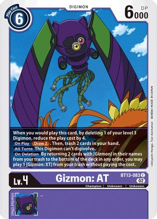 Gizmon: AT (BT13-083)  Common - Versus Royal Knights