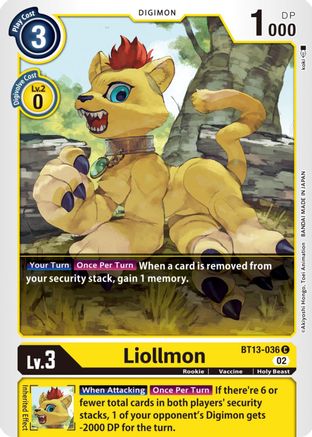 Liollmon (BT13-036)  Common - Versus Royal Knights