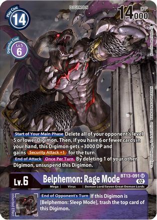 Belphemon: Rage Mode (Alternate Art) (BT13-091) Foil Super Rare - Versus Royal Knights