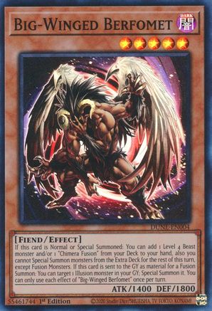 Big-Winged Berfomet (DUNE-EN004) - Super Rare - 1st Edition - Duelist Nexus