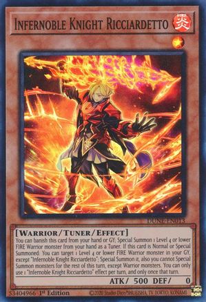Infernoble Knight Ricciardetto (DUNE-EN013) - Super Rare - 1st Edition - Duelist Nexus