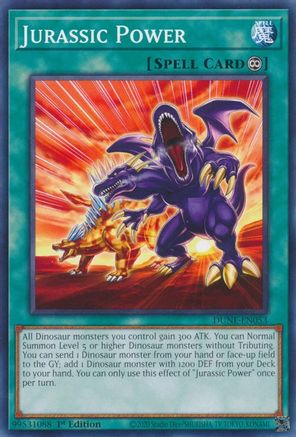 Jurassic Power (DUNE-EN053) - Common - 1st Edition - Duelist Nexus
