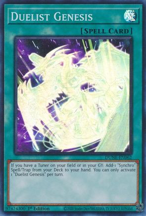 Duelist Genesis (DUNE-EN062) - Super Rare - 1st Edition - Duelist Nexus