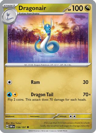 Dragonair 158  - Uncommon - SV03: Obsidian Flames