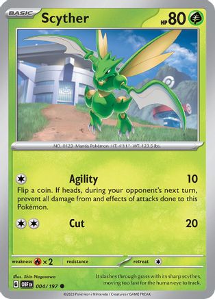 Scyther 4  - Common - SV03: Obsidian Flames