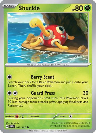 Shuckle 5  - Common - SV03: Obsidian Flames