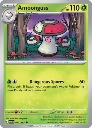 Amoonguss 10  - Uncommon - SV03: Obsidian Flames