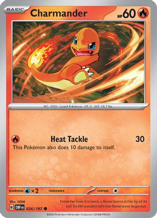 Charmander 26  - Common - SV03: Obsidian Flames