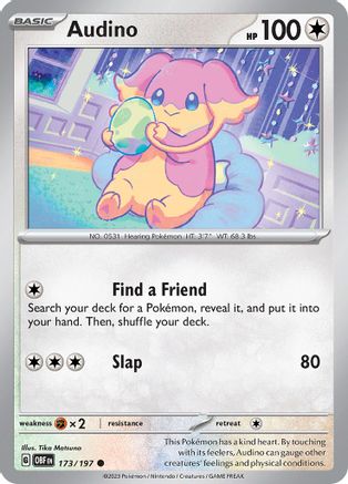 Audino 173  - Common - SV03: Obsidian Flames