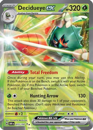 Decidueye ex 15 Holofoil - Double Rare - SV03: Obsidian Flames