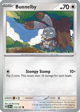 Bunnelby 175  - Common - SV03: Obsidian Flames
