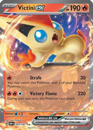 Victini ex 33 Holofoil - Double Rare - SV03: Obsidian Flames