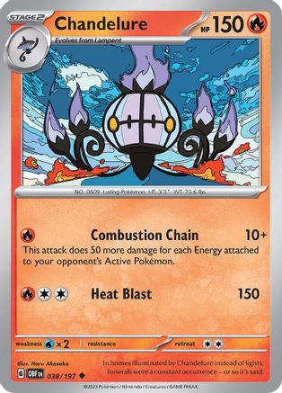 Chandelure 38  - Uncommon - SV03: Obsidian Flames