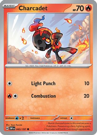 Charcadet 43  - Common - SV03: Obsidian Flames