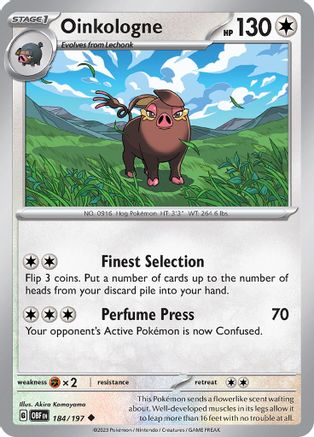 Oinkologne - 184/197 184  - Uncommon - SV03: Obsidian Flames