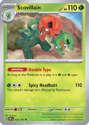 Scovillain 25 Holofoil - Rare - SV03: Obsidian Flames