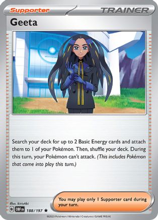 Geeta 188 Holofoil - Rare - SV03: Obsidian Flames