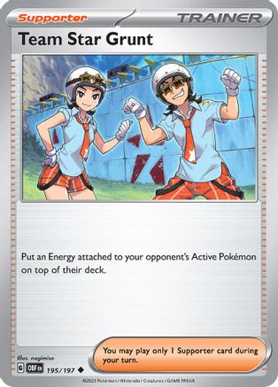 Team Star Grunt 195  - Uncommon - SV03: Obsidian Flames