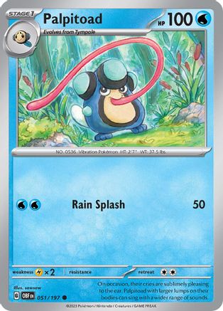 Palpitoad 51  - Common - SV03: Obsidian Flames