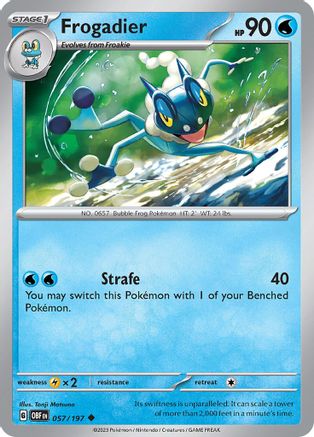 Frogadier 57  - Uncommon - SV03: Obsidian Flames