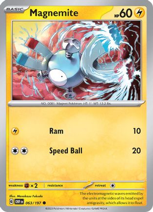 Magnemite 63  - Common - SV03: Obsidian Flames