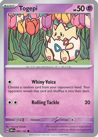 Togepi 83  - Common - SV03: Obsidian Flames