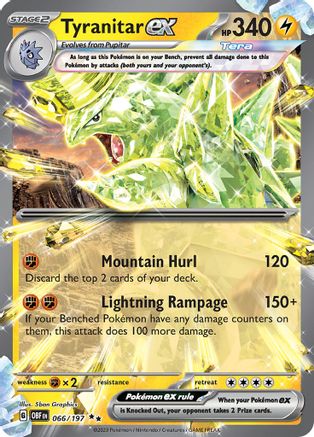 Tyranitar ex 66 Holofoil - Double Rare - SV03: Obsidian Flames