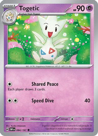 Togetic 84  - Uncommon - SV03: Obsidian Flames