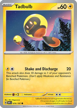 Tadbulb 076/197 76  - Common - SV03: Obsidian Flames