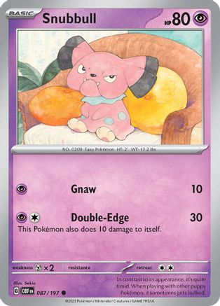 Snubbull 87  - Common - SV03: Obsidian Flames